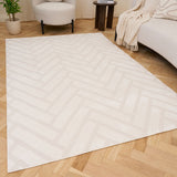 The Rugs Loft Chevron Cream Rug