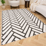 The Rugs Loft Chevron Dark Grey Rug