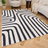 The Rugs Loft Geometric Blue Rug