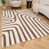 The Rugs Loft Geometric Brown Rug