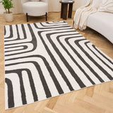 The Rugs Loft Geometric Dark Grey Rug