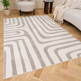 The Rugs Loft Geometric Grey Rug