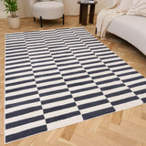 The Rugs Loft Striped Blue Rug