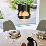 Tala Loop Single Pendant in Dark Grey with Sphere IV
