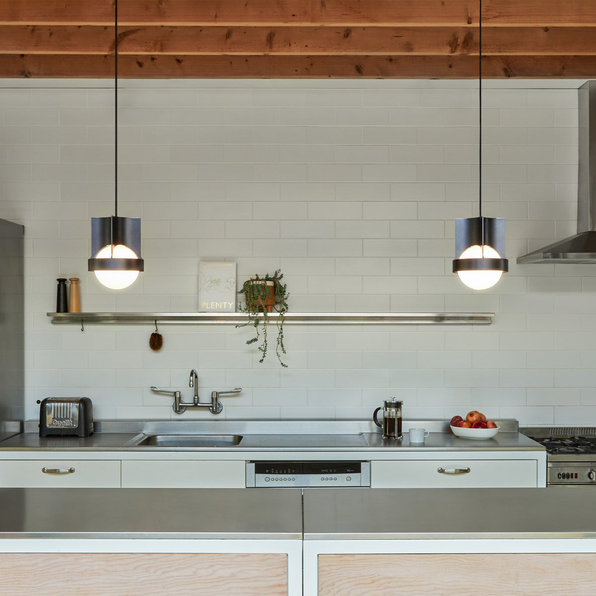 Tala Loop Single Pendant in Dark Grey with Sphere IV