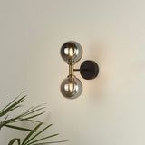 Pagazzi Loxley 2 Light Black & Gold Wall Light