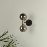 Pagazzi Loxley 2 Light Black & Gold Wall Light