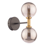 Pagazzi Loxley 2 Light Black & Gold Wall Light