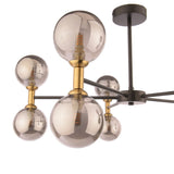Pagazzi Loxley 10 Light Black & Gold Semi Flush Ceiling Light