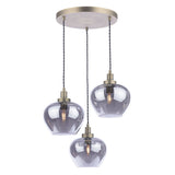 Pagazzi Lupa 3-Light Cluster Smoked Ceiling Light