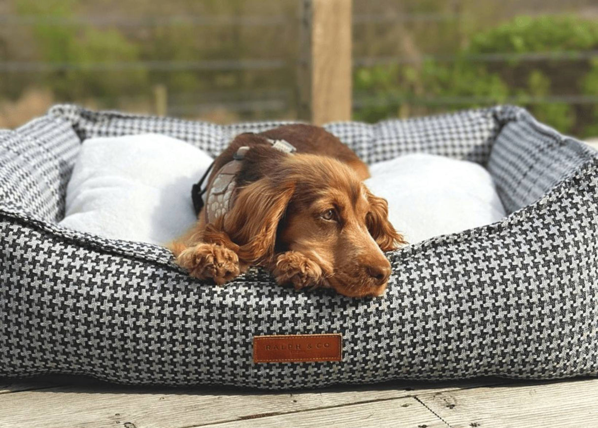 Ralph & Co Kensington Luxury Houndstooth Dog Bed