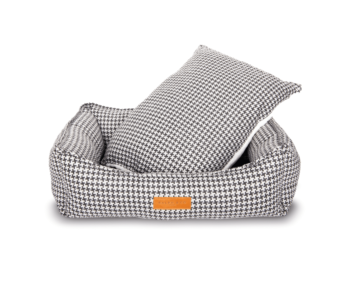 Ralph & Co Kensington Luxury Houndstooth Dog Bed