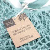 Wild & Stone Organic Cotton Blue Crochet Tote Bag