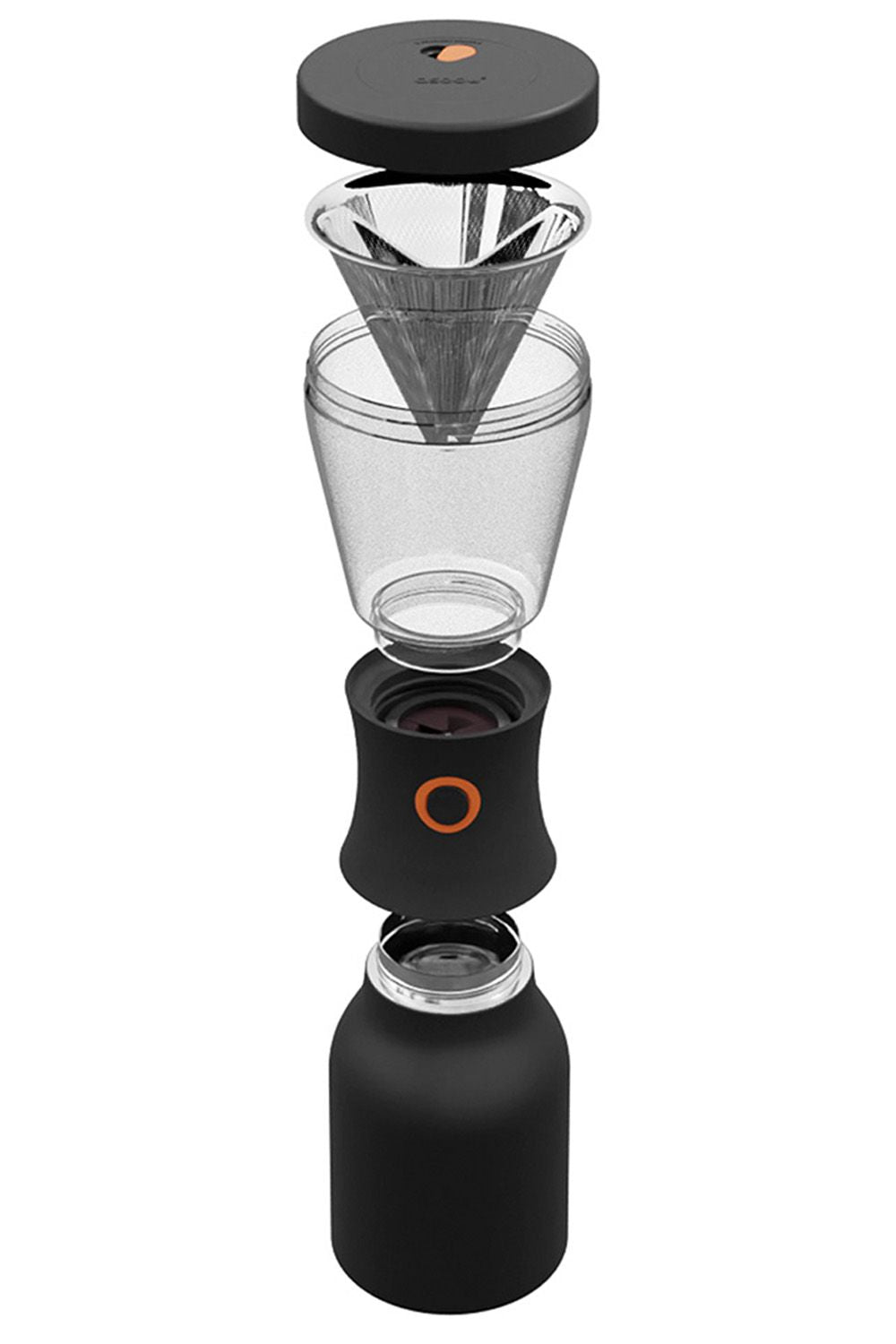 Asobu Portable Cold Brew Coffee Maker, Black, 1 Litre