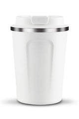 Asobu Cafe Compact Vacuum Insulated Travel Mug, 384ml, White