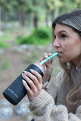 Asobu Skinny Can Kuzie Stainless Steel Insulated Sleeve, 350ml, Black