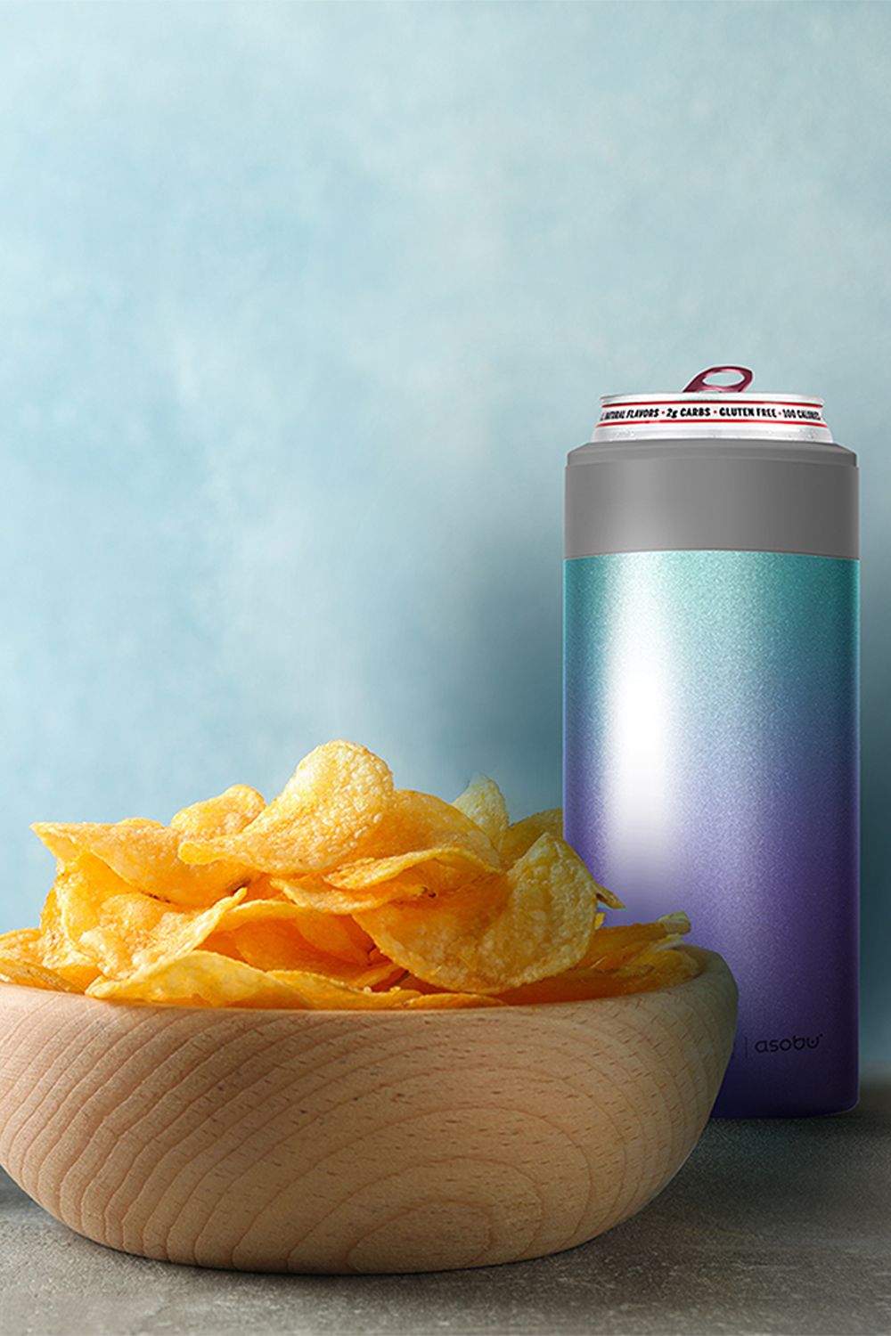 Asobu Skinny Can Kuzie Stainless Steel Insulated Sleeve, 350ml, Unicorn