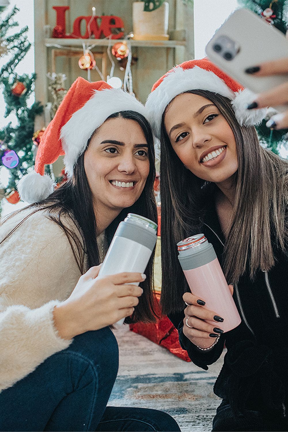 Asobu Skinny Can Kuzie Stainless Steel Insulated Sleeve, 350ml, White