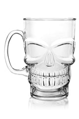 Final Touch Skull Beer Glass, 700ml, Clear