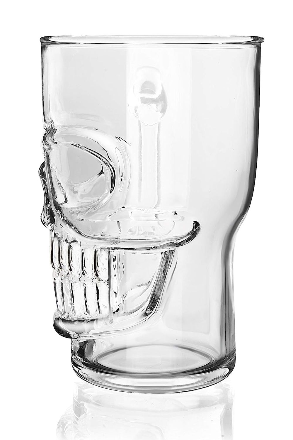 Final Touch Skull Beer Glass, 700ml, Clear