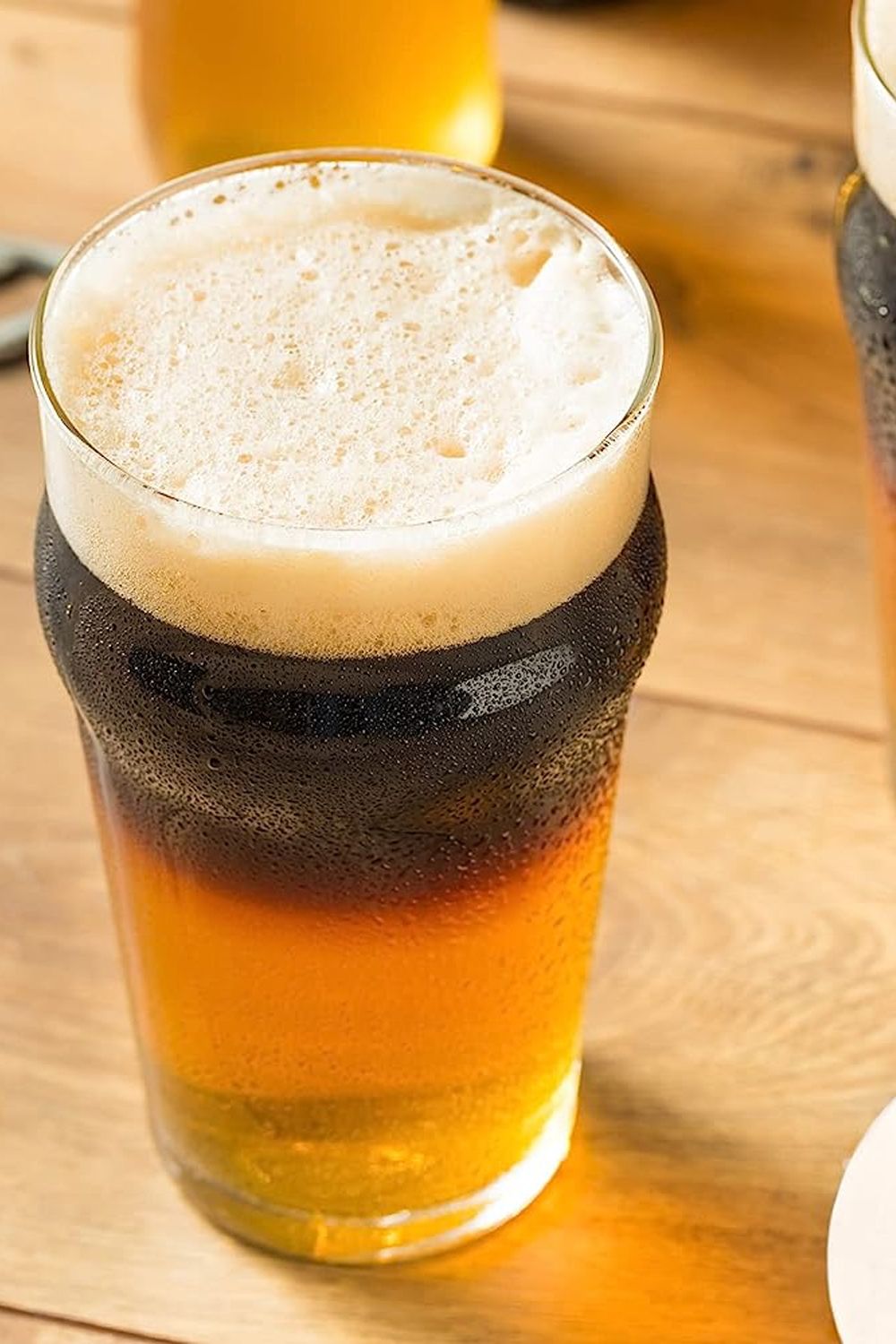 Final Touch Black and Tan Glass Set, 450ml