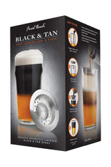 Final Touch Black and Tan Glass Set, 450ml