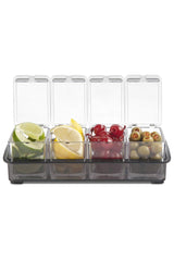 Final Touch 5 Piece Garnish Bar Caddy, Clear