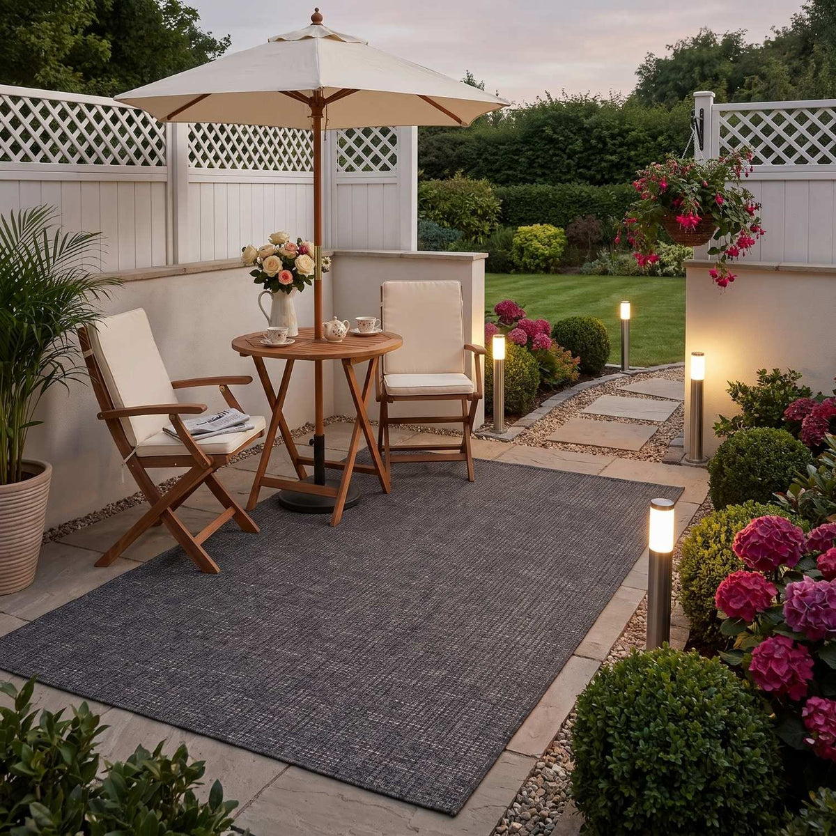 Magic Outdoor Rug Dark Grey - The Rugs