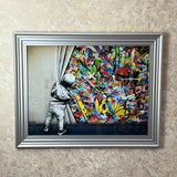 Pagazzi Behind The Curtain Wall Art with Elegant Silver Frame
