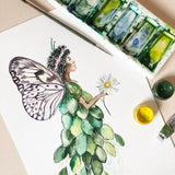 Meadow Fairy Hand Painted Greetings Card | Katie Hipwell Design