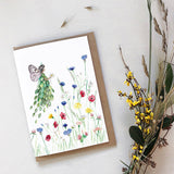 Meadow Fairy Hand Painted Greetings Card | Katie Hipwell Design