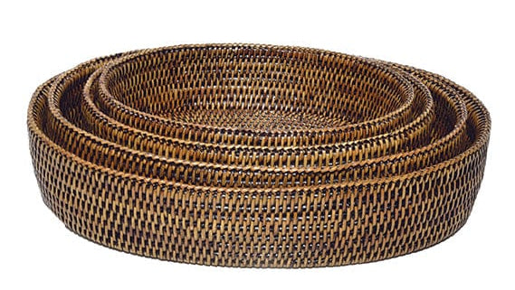 Casa by Josephine Jenno Medium Oval Rattan Bowl