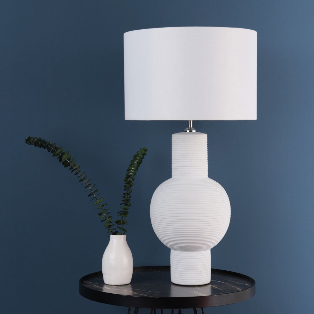 Pagazzi Meredith White Ceramic Table Lamp