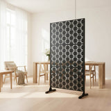Nicoman Metal Indoor/Outdoor Privacy Screen with Stand - 120cm x 180cm