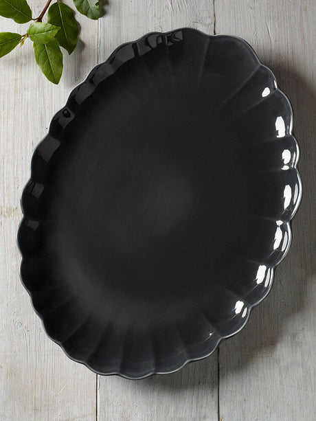 MM Living Grey Scallop Serve Platter