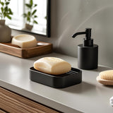 Filamora Studios Modern Ribbed Soap Dish with Drainage Holder