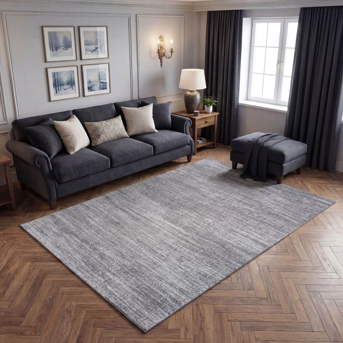 The Rugs Montana Grey Rug 3800G