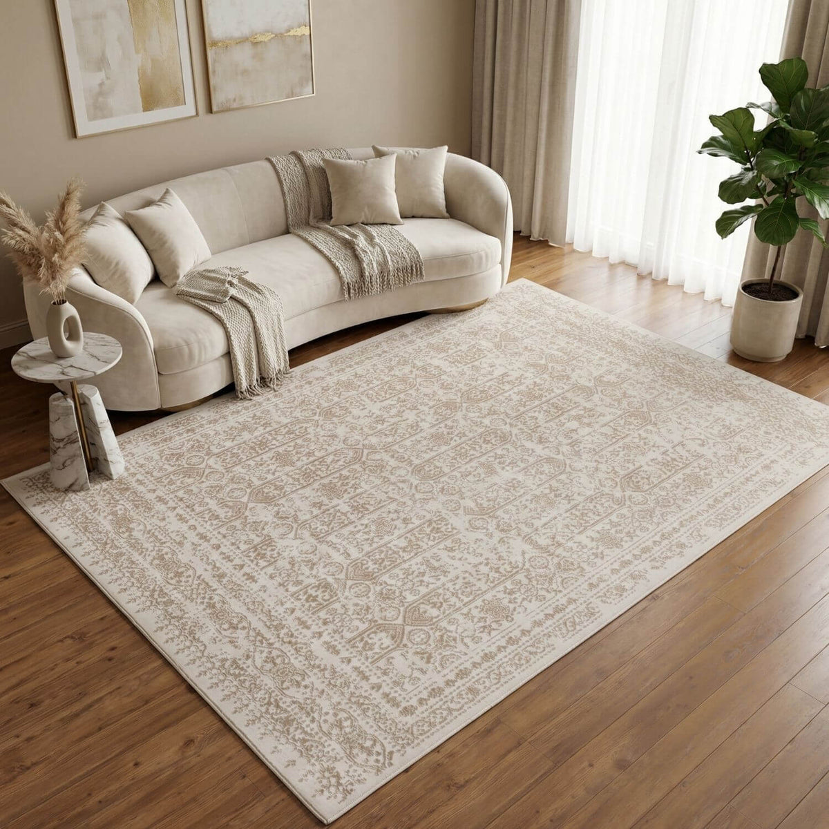 Montana Cream & Beige Rug 3716CB by The Rugs