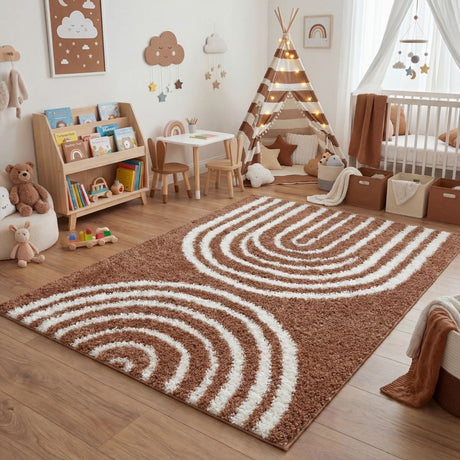 The Rugs Moodi Shaggy Terra Tawny Rug