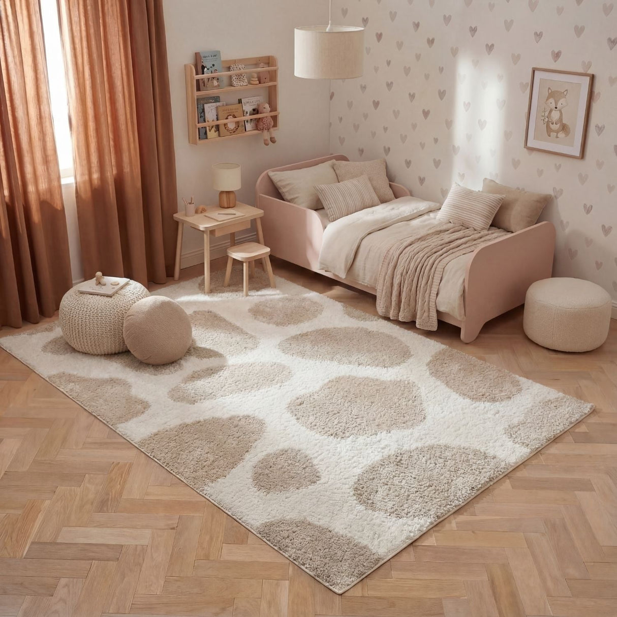 The Rugs Moodi Shaggy Cream Kora Rug