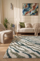 The Rugs Moodi Shaggy Green Nyra Rug