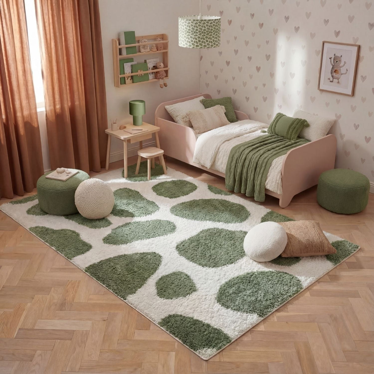 The Rugs Moodi Shaggy Green Erosan Rug