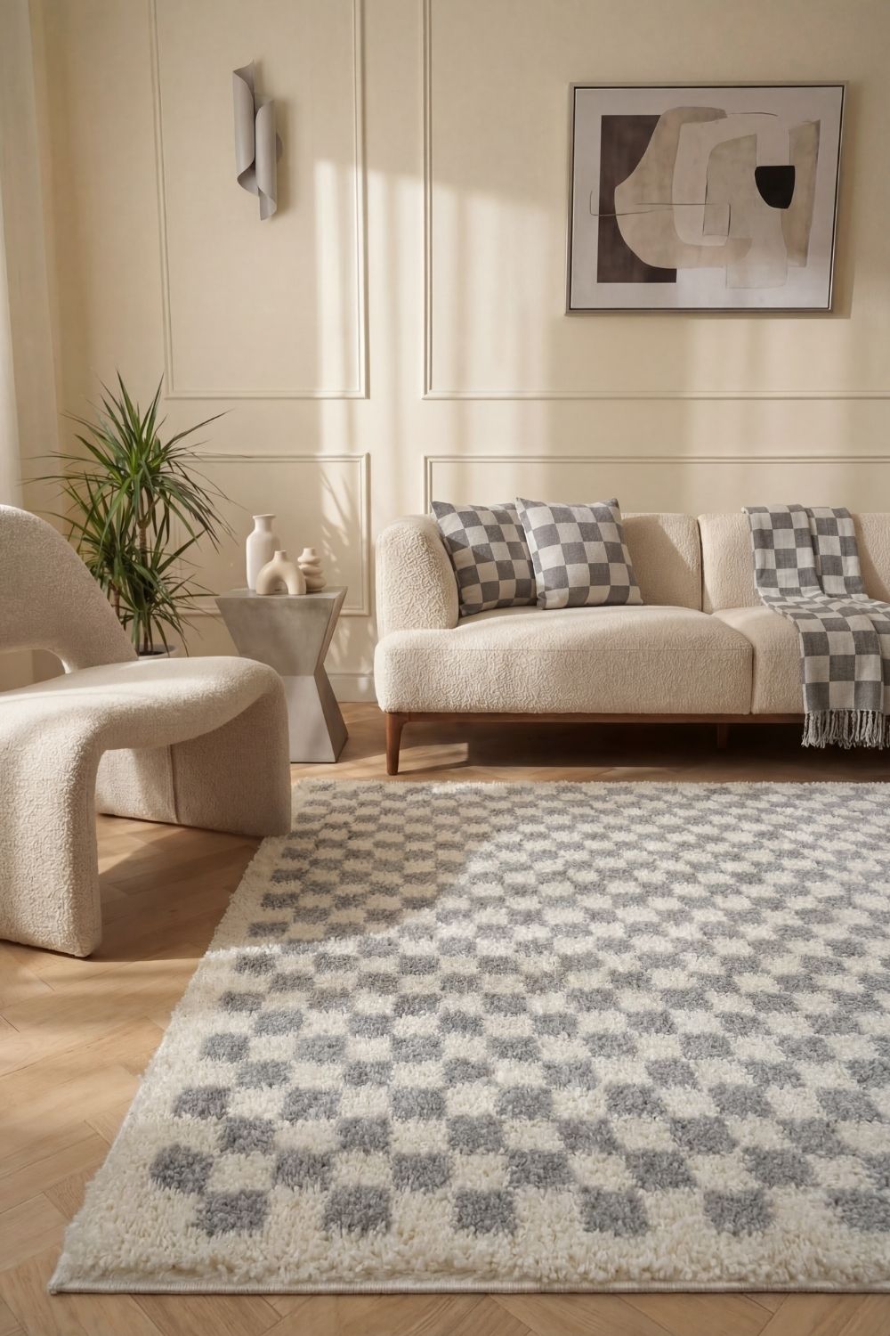 The Rugs Moodi Shaggy Grey Mulberry Rug