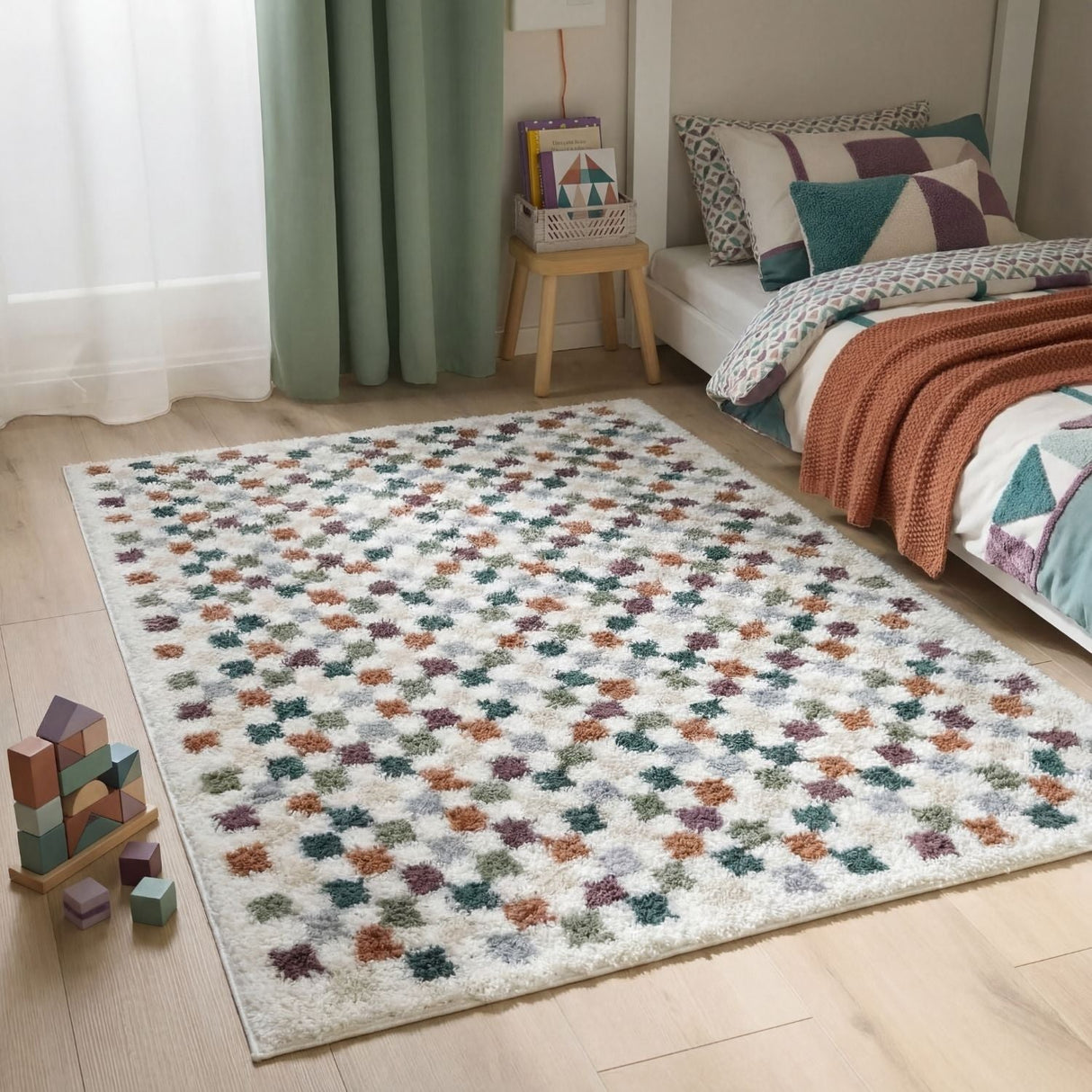 The Rugs Moodi Shaggy Multicolour Pulseway Rug