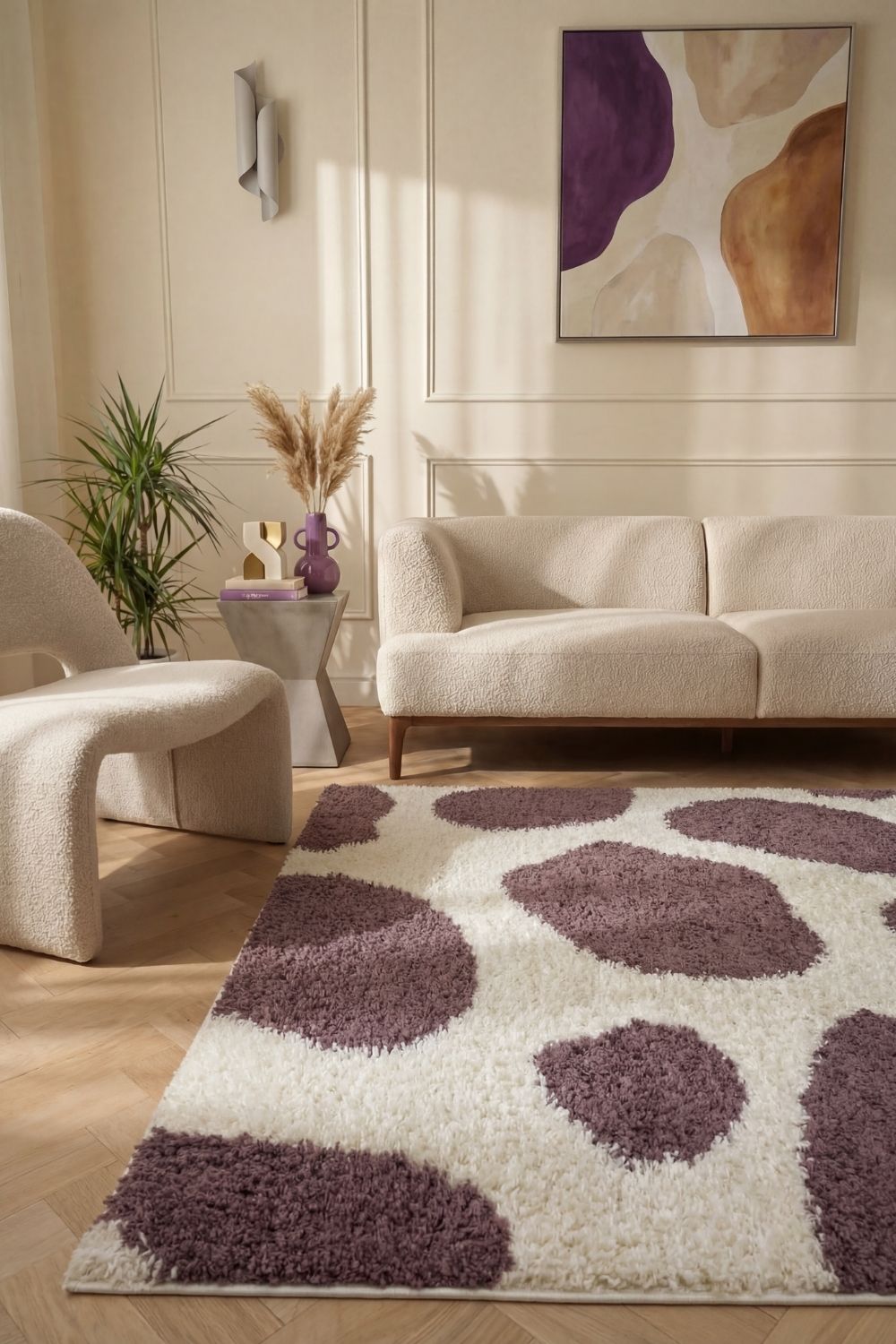 The Rugs Moodi Shaggy Purple Nimbus Rug