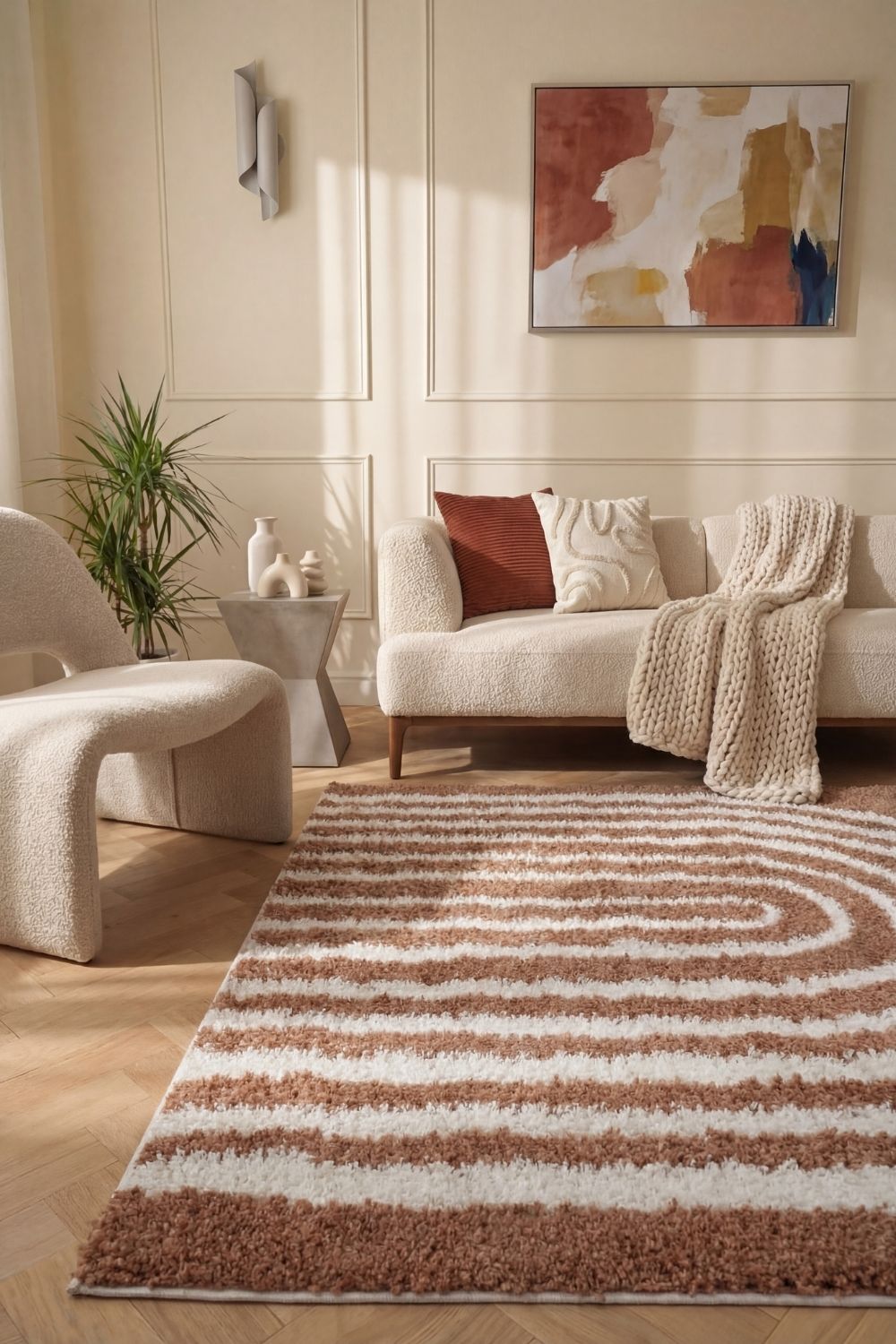 The Rugs Moodi Shaggy Terra Tawny Rug