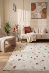 The Rugs Moodi Shaggy Cream Terra Biscotti Rug