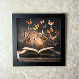 Pagazzi Butterfly Pages Wall Art with Black Frame
