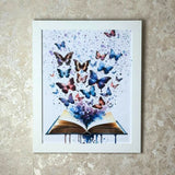 Pagazzi Butterfly Pages Wall Art with White Frame