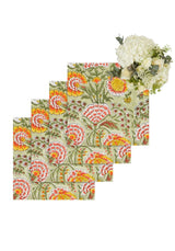 Casa by Josephine Jenno Mughal Rajan Floral Table Napkin - Set of 4
